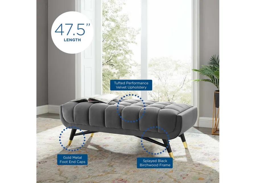 Adept 47.5" Performance Velvet Bench-Benzara