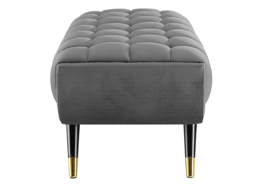 Adept 47.5" Performance Velvet Bench-Benzara