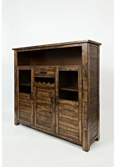 Jofran Cannon Valley Distressed Industrial Wine Cabinet