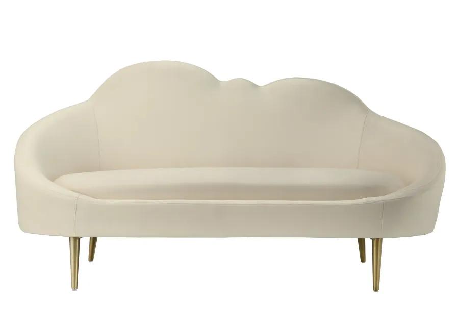 Cloud Cream Velvet Settee