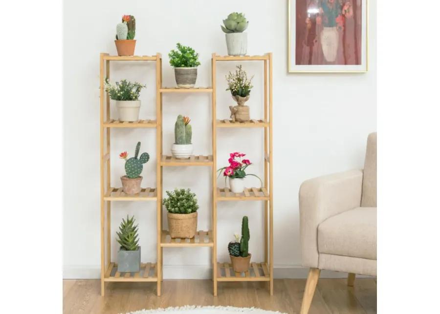 Hivvago 9/11-Tier Bamboo Plant Stand for Living Room Balcony Garden