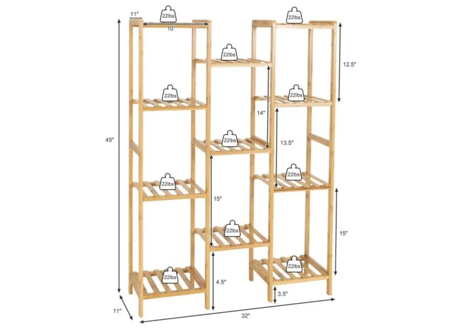 Hivvago 9/11-Tier Bamboo Plant Stand for Living Room Balcony Garden