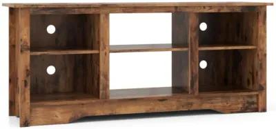 Hivvago TV Stand for up to 65" Flat Screen TVs with Adjustable Shelves for 18" Electric Fireplace (Not Included)