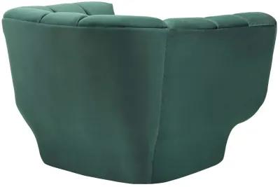 Modway Entertain Vertical Channel Tufted Performance Velvet Accent Lounge Armchair in Green