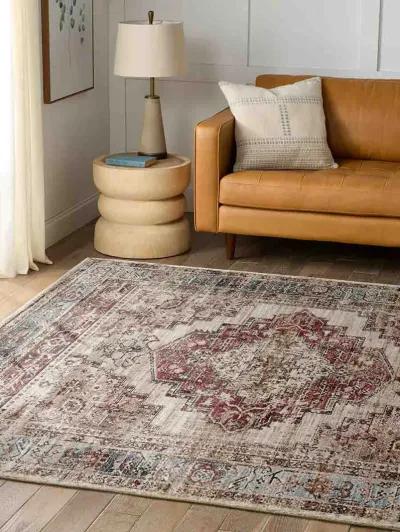 Leila Emory Red 2'6" x 8' Runner Rug