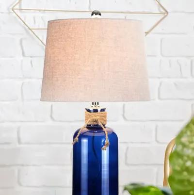 Azure Glass Bottle LED Table Lamp