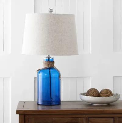 Azure Glass Bottle LED Table Lamp