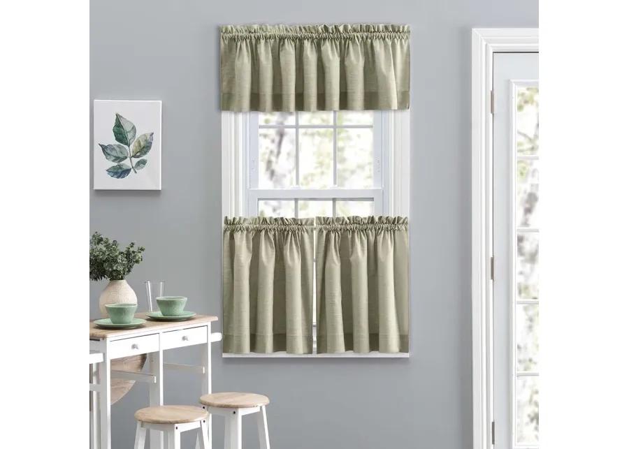 Ellis Curtain Lisa Solid Color Poly Cotton Duck Fabric Tailored Tier