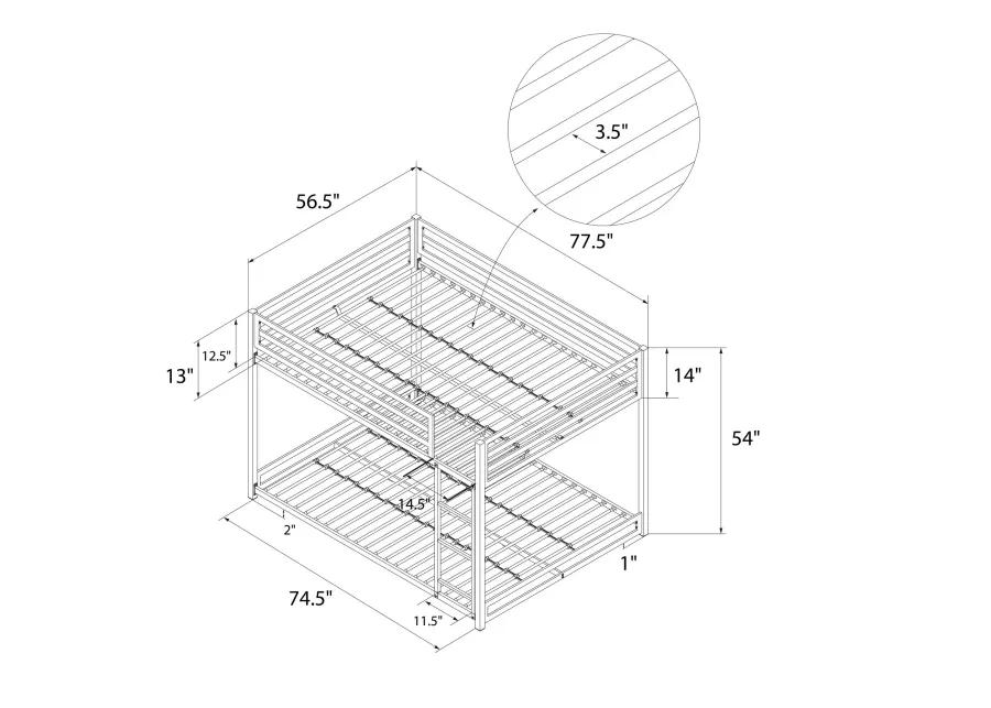 Miles Metal Twin/Twin Bunk Bed