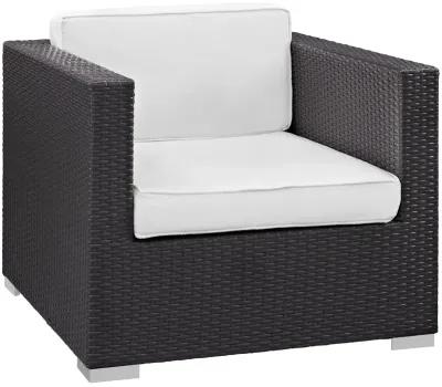 Venice 8 Piece Outdoor Patio Sofa Set - Espresso White