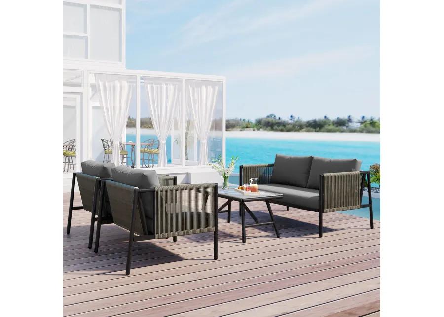 Merax Outdoor Rope Sofa Set  4 Pieces