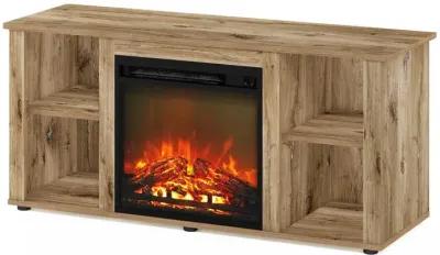 Jensen Entertainment Center TV Stand with Fireplace, Flagstaff Oak