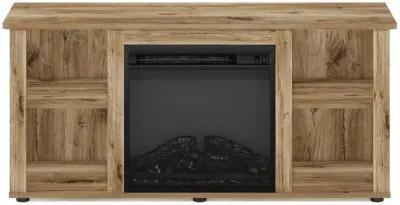 Jensen Entertainment Center TV Stand with Fireplace, Flagstaff Oak