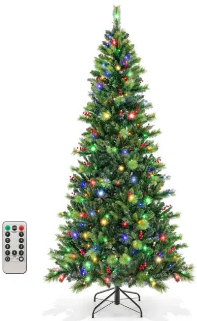 Pre-Lit Artificial Christmas Tree with 300/400/500 LED Lights-8 ft