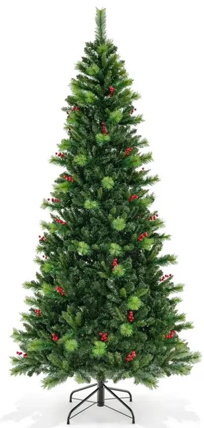 Pre-Lit Artificial Christmas Tree with 300/400/500 LED Lights-8 ft