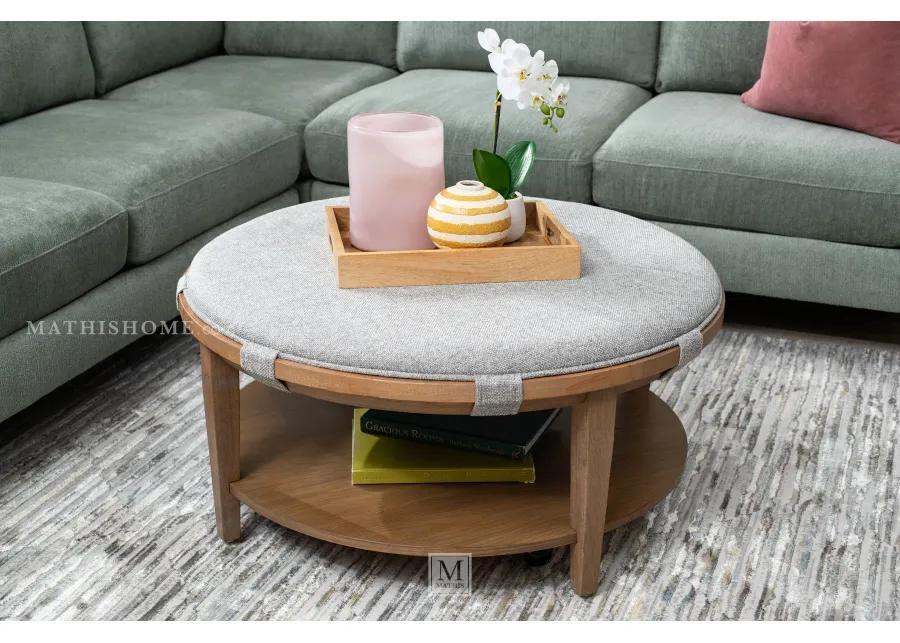 Lindon Round Upholstered Cocktail Table