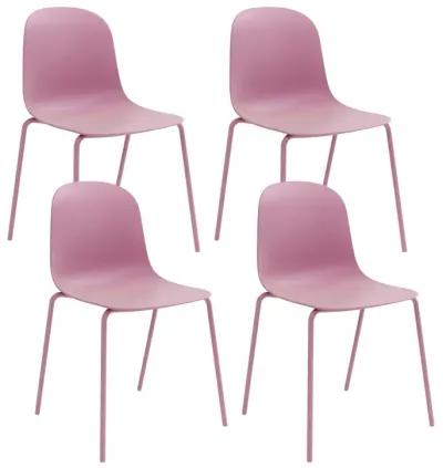 STACKABLE OUTDOOR & INDOOR SERENA CHAIR - DUSTY PINK (Set of 4)