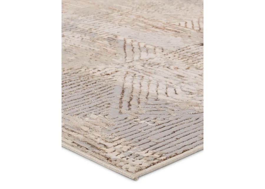 Catalyst Eshe Tan/Taupe 3'3" x 12' Runner Rug