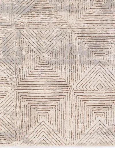 Catalyst Eshe Tan/Taupe 3'3" x 12' Runner Rug