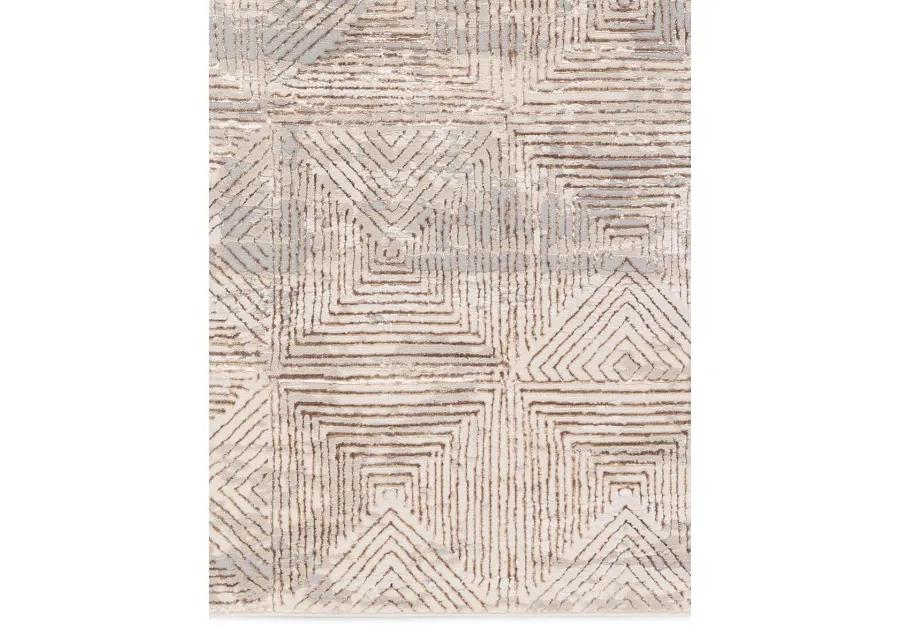 Catalyst Eshe Tan/Taupe 3'3" x 12' Runner Rug