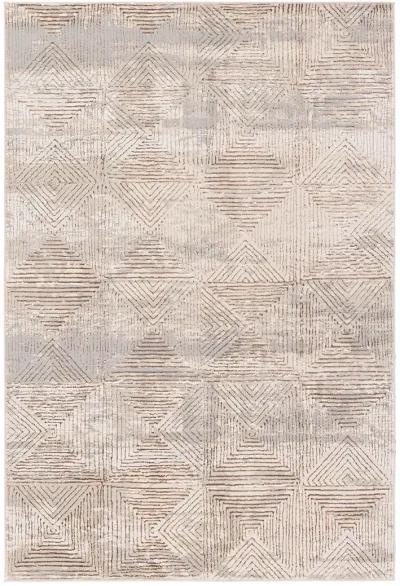 Catalyst Eshe Tan/Taupe 3'3" x 12' Runner Rug