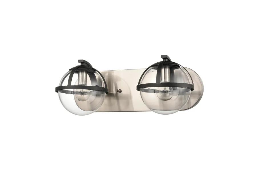 Davenay 16'' Wide 2-Light Silver Vanity Light