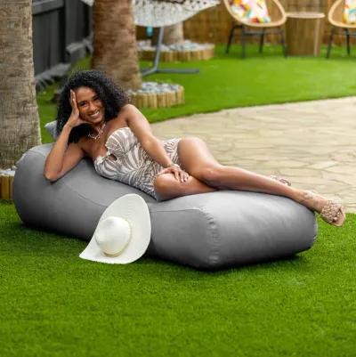 Arlo Outdoor Bean Bag Sun Lounger - Pool and Patio Chaise Bean Bag Lounger, Petal