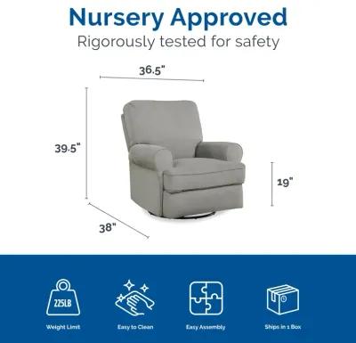 Baby Relax Mabel Swivel Glider Recliner Chair, Nursery Furniture.