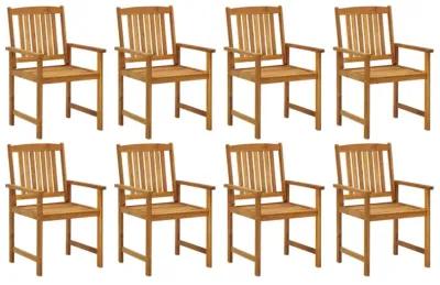 vidaXL Garden Chairs with Cushions 8 pcs Solid Acacia Wood