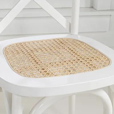 Cassis Classic Traditional X-Back Wood Rattan Dining Chair