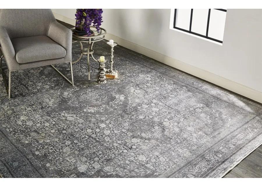 Sarrant 3967F Gray/Silver/Ivory 2'8" x 10' Rug