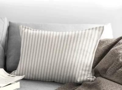 6ix Tailors Fine Linens Cruz Ticking Stripes Taupe/Ivory Decorative Throw Pillows