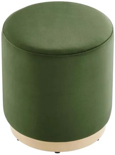 Tilden 16" Round Performance Velvet Upholstered Ottoman