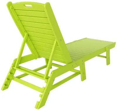 Reclining Outdoor Patio Adjustable Chaise Lounge Chair