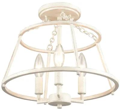 Joanie 13'' Wide White 3-Light Semi Flush Mount