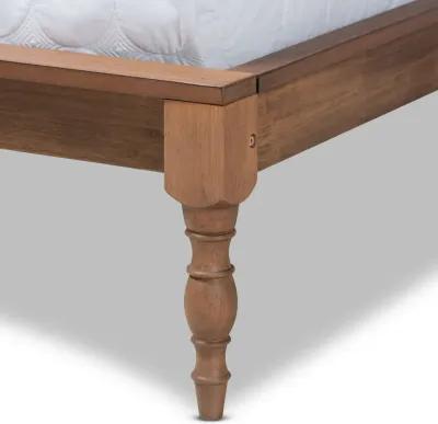 Baxton Studio Romy Vintage French Inspired Ash Wanut Finished Queen Size Wood Bed Frame