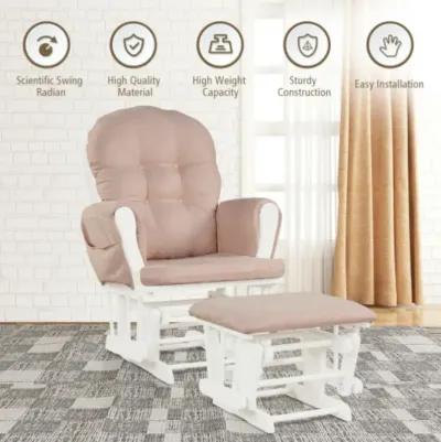 Baby Nursery Relax Rocker Rocking Chair Glider and Ottoman Set