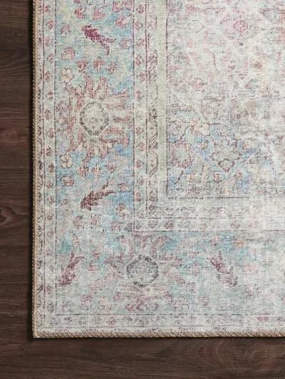 Wynter WYN04 Red/Teal 5' x 7'6" Rug