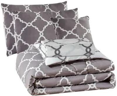 Lux Decor Collection 5 Piece Comforter Set Microfiber Reversible Duvet Insert