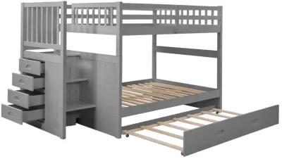 Full Over Full Bunk Bed With Twin Size Trundle