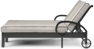 Monterey Double Chaise in Frequency Sand w/ Contrast Canvas Java Welt