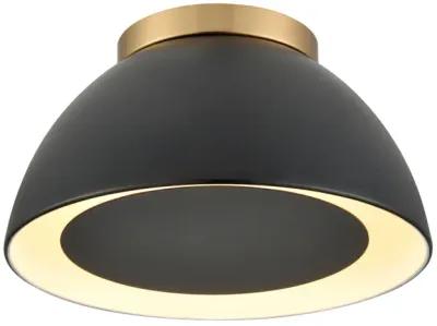 Pelham 10'' Wide 2-Light Black Flush Mount