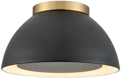 Pelham 10'' Wide 2-Light Black Flush Mount