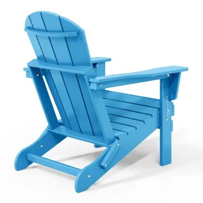 WestinTrends Westintrends 2 piece set outdoor folding Poly Adirondack chair