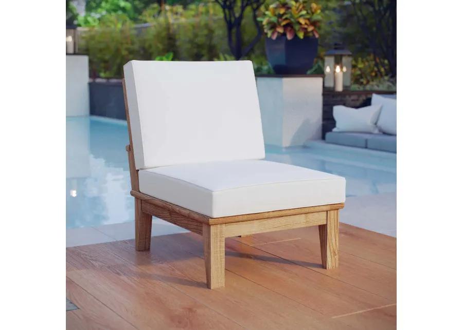 Modway - Marina Armless Outdoor Patio Teak Sofa