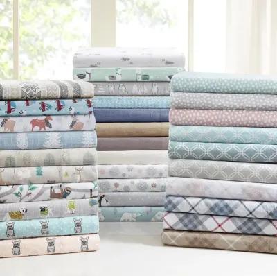 Gracie Mills Persephone 4-Peice Cotton Flannel Sheet Set