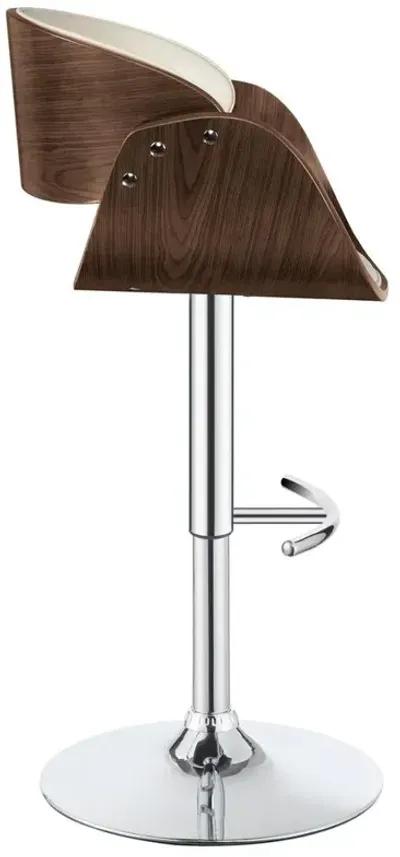 Dana Adjustable Bar Stool Ecru and Chrome