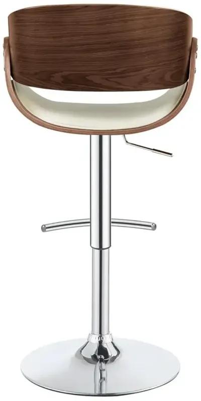 Dana Adjustable Bar Stool Ecru and Chrome