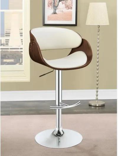 Dana Adjustable Bar Stool Ecru and Chrome