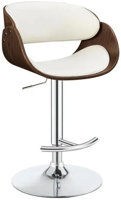 Dana Adjustable Bar Stool Ecru and Chrome